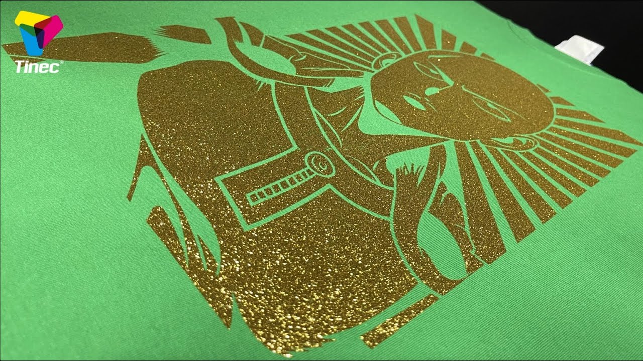 Aplicando Vinil Glitter Dorado Tinec®