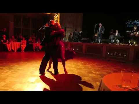  Mariano Otero  and  Alejandra Mantinan  are  dancing  to  a  milonga  at  International Tango Festival Riga  in  2019