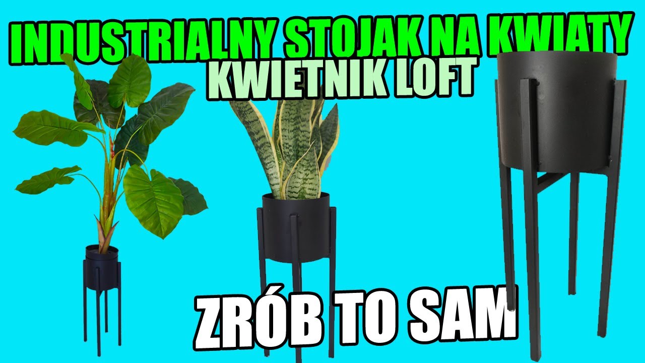 Kwietnik, stojak na kwiaty w stylu industrial, loft #diy #zróbtosam