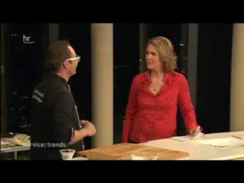 Fabio Gandolfo Singender Pizzabäcker macht Pizza Live im Hr-fernsehen