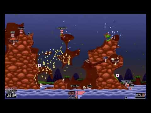 FUNNIEST  Dumb Ways to Die, Turn #1  in Worms 2 Armageddon Gameplay!