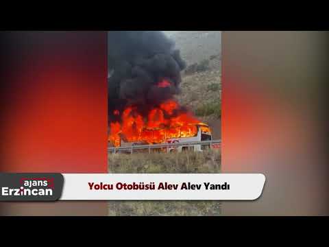Yolcu Otobüsü Alev Alev Yandı