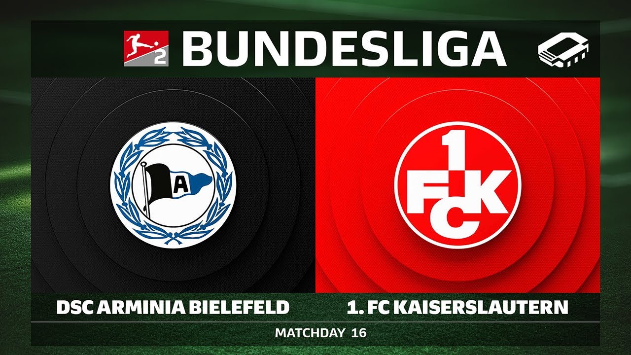 LIVE 🔴 DSC Arminia Bielefeld vs. 1. FC Kaiserslautern | Matchday 16 - Bundesliga 2 2025/26