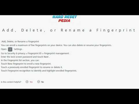 ☑️ Add, Delete, Rename Fingerprint HUAWEI Mate 10 Pro