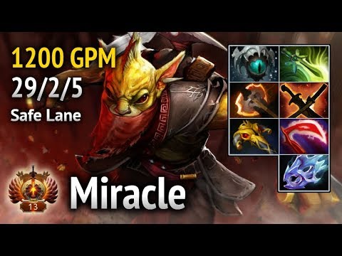 Miracle — Bounty Hunter (Safe Lane) | 1200 GPM. Full game