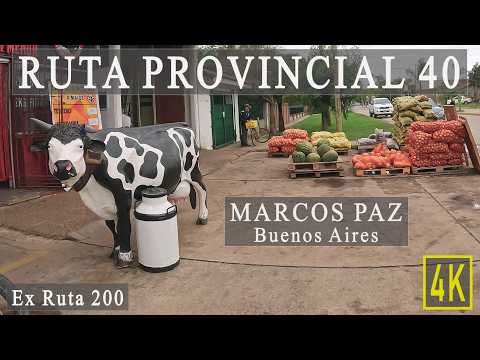 CAMINANDO AL COSTADO DE LA RUTA. Marcos Paz (Buenos Aires) [4K 60fps]