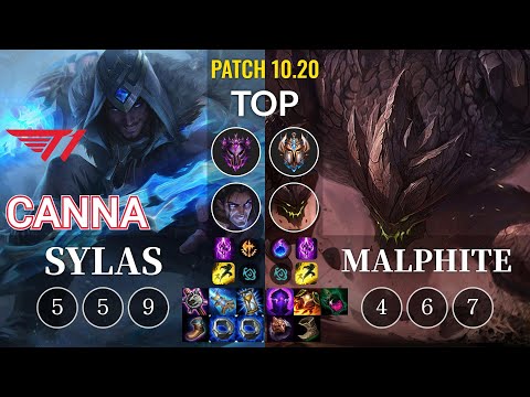 T1 Canna Sylas vs Malphite Top - KR Patch 10.20