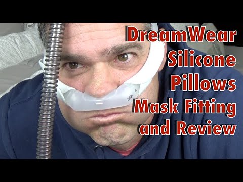 Dreamwear Silicone Nasal Pillows CPAP Mask Fitting and Review. Respironics Dreamwear Mask Comparison
