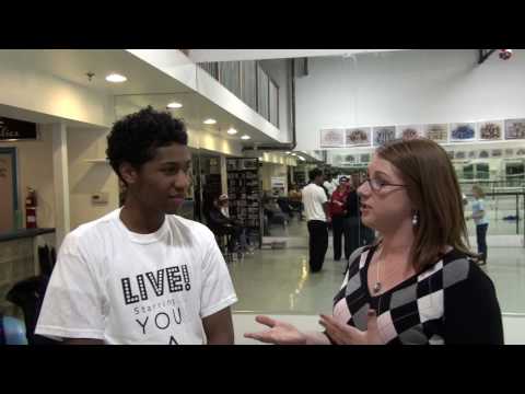 Jordan Francis answers questions from staff of Performing Arts Dance Academy