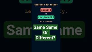 input() vs raw_input() — Same Same but Different? | #Shorts  #class12cs #cbse12cs #python
