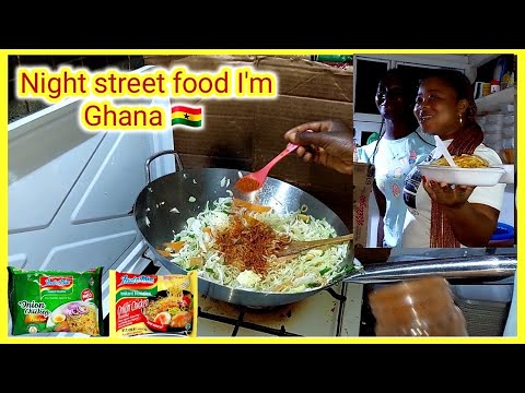 Street Food Ghana 2022 || How to make noodles popular known as indomie