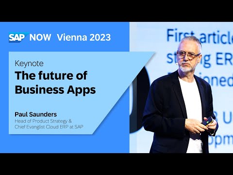 Paul Saunders - SAP NOW Vienna 2023 Keynote - YouTube