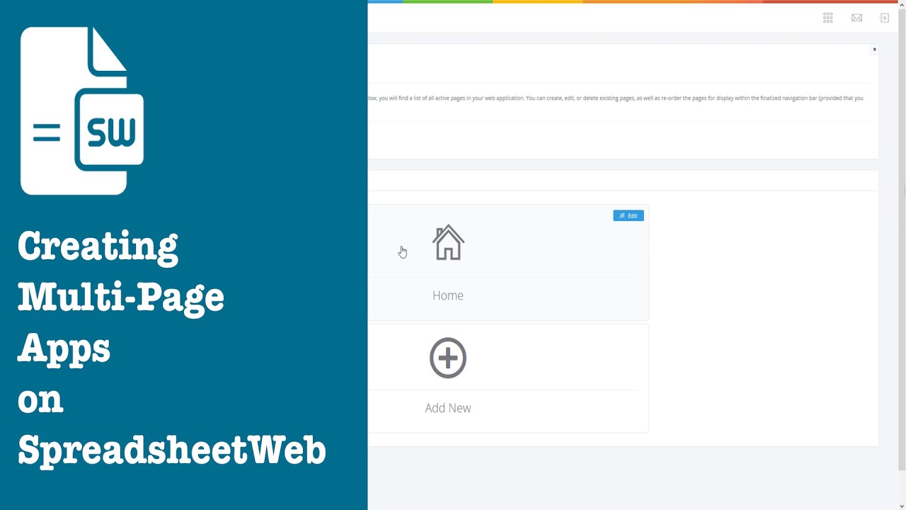 Creating a Multi-Page App in SpreadsheetWeb's No Code Designer