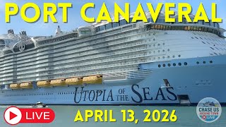 LIVE: Watching Cruise Ships Leaving Port Canaveral LIVE! (April 13, 2026)