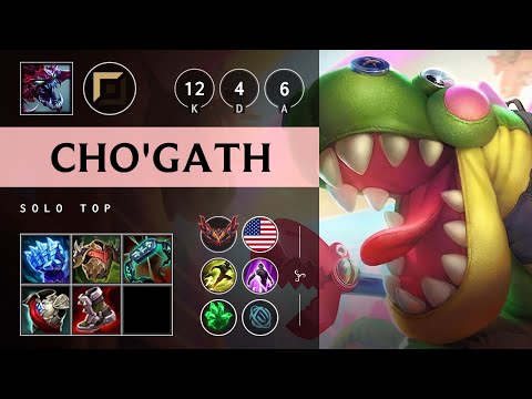 Cho'Gath Top vs Fiora - NA Grandmaster Patch 25.16