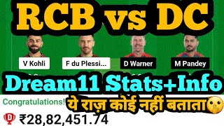 RCB vs DC Dream11 Prediction|RCB vs DC Dream11|RCB vs DC Dream11 Team|