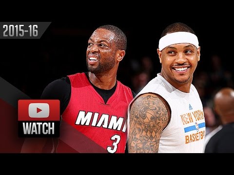 Dwyane Wade vs Carmelo Anthony Duel Highlights (2016.02.28) Knicks vs Heat - SICK!