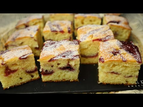 They call it the softest cake in the world! Breakfast Cake Recipe | Strawberry jam cake