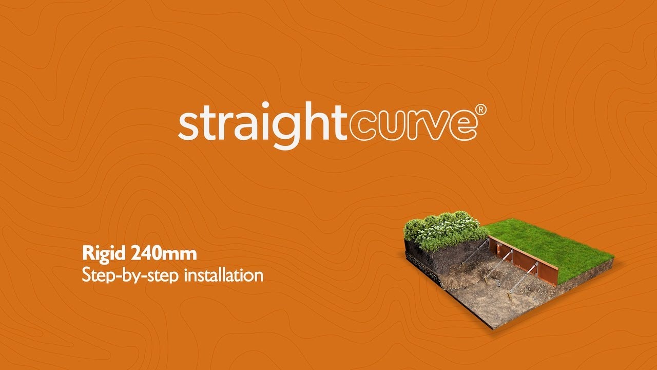 Straightcurve® 2025 - Rigid Garden Edging - 240mm - 9.5 inch - Installation Video