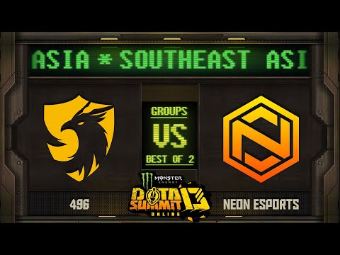 496 vs Neon Game 1 - Monster Energy Dota Summit 13 Online SEA: Groups w/ MLP & johnxfire