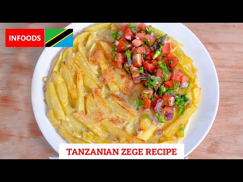 🇹🇿 Tanzanian Zege Recipe | How to Make Zege | Chips Mayai Recipe | Tanzanian Street Food | Infoods