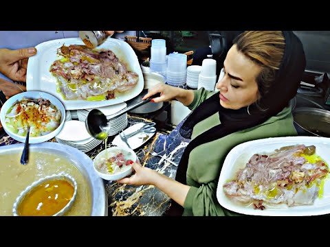 Iranian Street Food, The Most Delicious Lamb Head Dish!