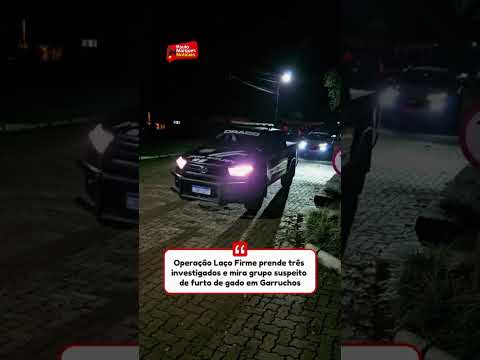 Operação Laço Firme prende três investigados e mira grupo suspeito de furto de gado em Garruchos