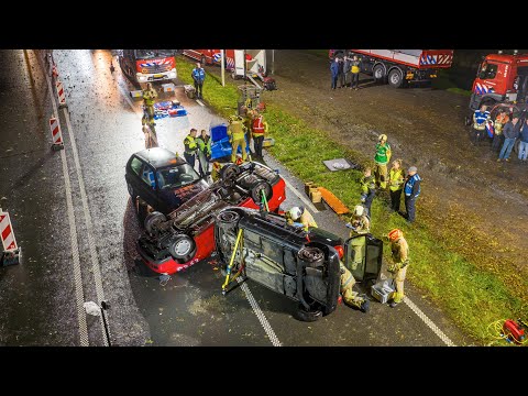 Grote oefening hulpdiensten in Houten