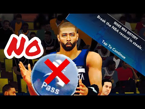 NBA 2K19 Mobile My Career EP 33 - No Call For Pass Challenge!! Tied NBA Steal Record!!