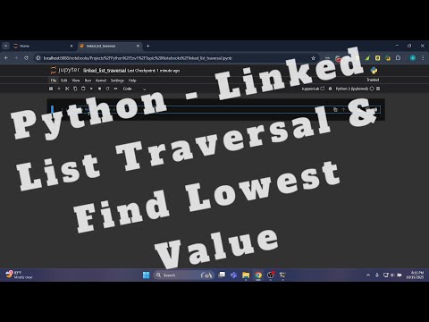 Python Linked List Tutorial Traverse Find Minimum Value