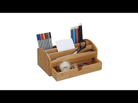 Schreibtischorganizer Bambus Schublade Braun - Bambus - Holzwerkstoff - 28 x 11 x 15 cm