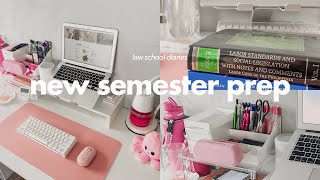 law school diaries ⚖️ start of a new semester, notion tour, new desk setup, shopee haul