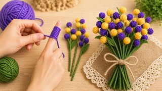 How to Make Yarn Flowers | Easy DIY Flower Tutorial