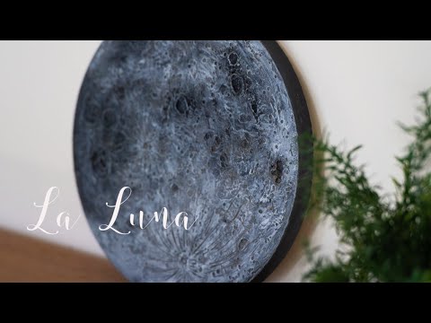 La Luna // Cozy Painting Video // Mixed Media Artwork