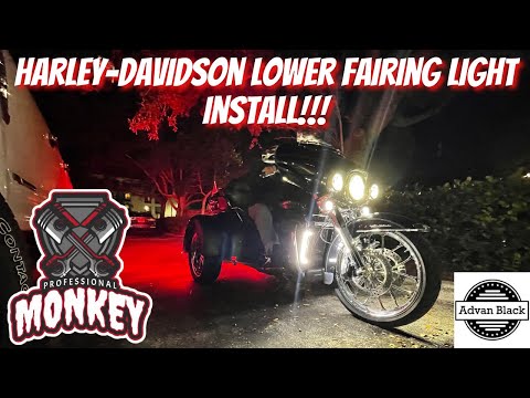 Harley-Davidson Lower Fairing Lights by Advanblack Install on Tri-Glide Trike - MORE LIGHT!