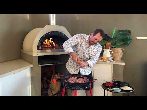 Chicken, chorizo and prawn paella