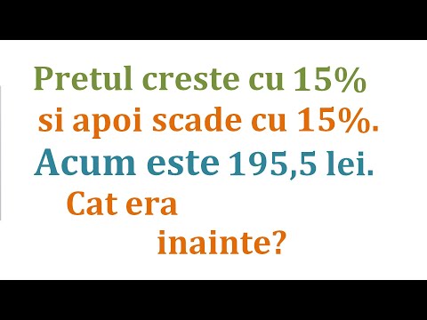 Probleme care se rezolva cu ajutorul ecuatiilor (Probleme cu scumpiri si ieftiniri)