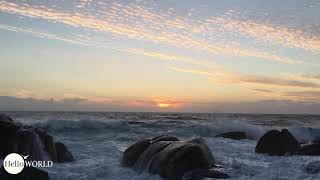 Sonnenuntergang an der Costa da Morte in Muxia