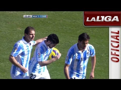 Gol de penalti de Isco (1-1) en el Málaga CF - Real Zaragoza - HD