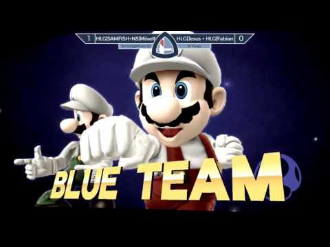 Sm4sh@Mines 50 - HLG|SAMFISH + NS|Miiself Vs. HLG|Jesus + HLG|Fabian - Doubles Winners Finals