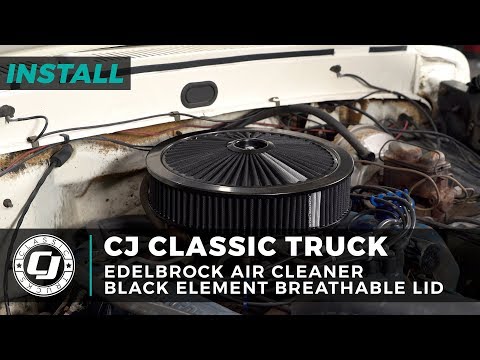 Ford F-250 Install: Edelbrock 14"x3" Round Pro-Flo Air Cleaner with a Breathable Lid