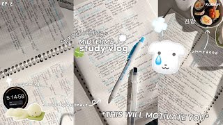 Download lagu *PRODUCTIVE* study vlog 💭☘️: cramming for exams, studying , midterm exam season  mp3