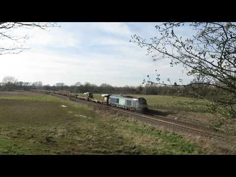 Class 68 Thrash! DRS 68005 - 6D95 Long Welded Rail, Stenson Jn 23/03/20.