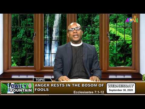 DAILY FOUNTAIN DEVOTIONAL GUIDE FOR SEPTEMBER 30, 2020 - THE REV'D CHRISTOPHER UJIROTOGHENE IDONOR