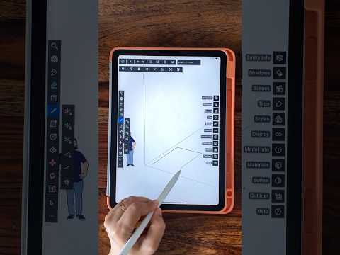 SketchUp On iPad |Day2| #shorts #sketchup #ipad #ipaddesign #drawing #cad #ipadpro