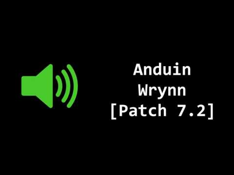 🔊 WoW PTR - Anduin Wrynn Character Sound Clips (Patch 7.2)