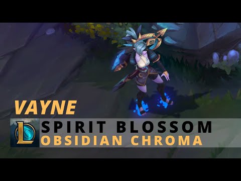 Spirit Blossom Vayne Obsidian Chroma - League Of Legends