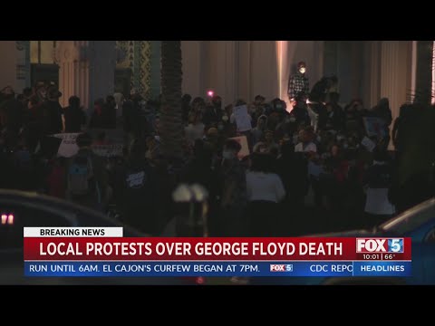 Protests Continue Into The Night In Downtown San Diego