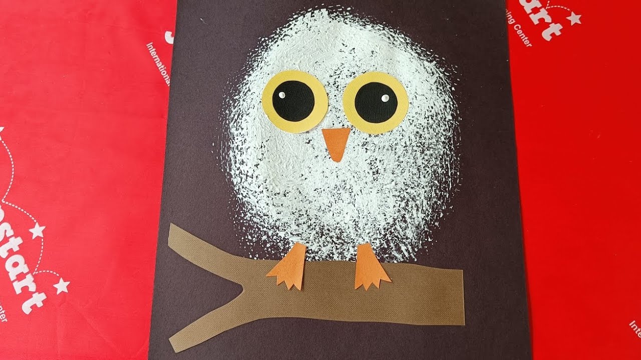Snowy Owl Winter craft for Preschoolers