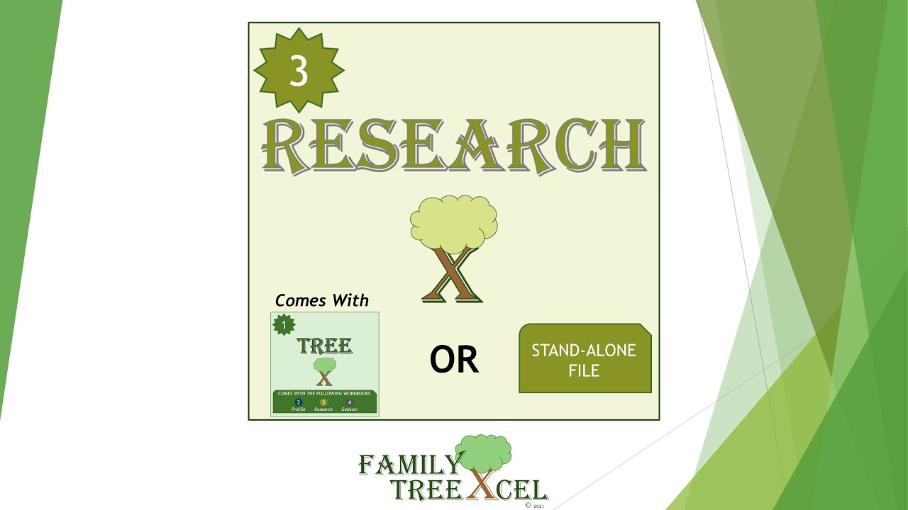 Family TreeXcel - RESEARCH Workbook